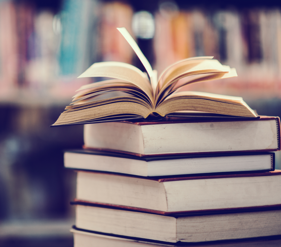 photo of a stack of books